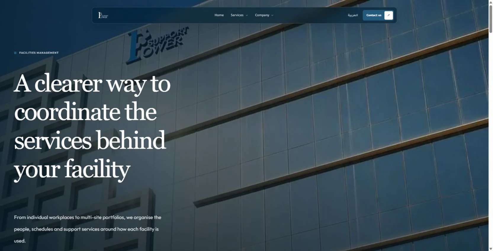 Facilities management service page
