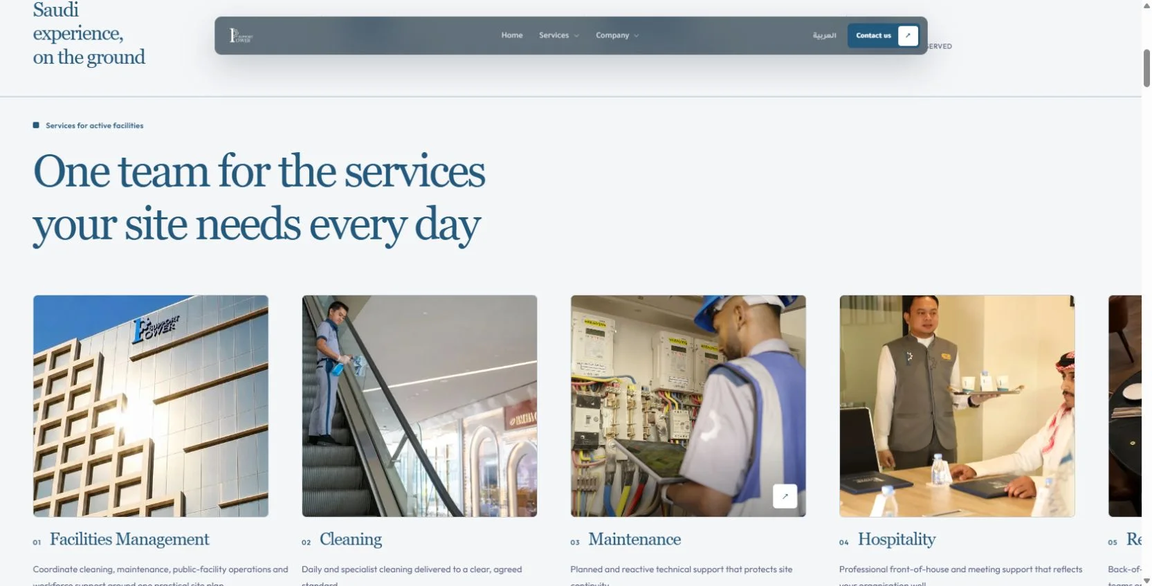 Power Support services on the website